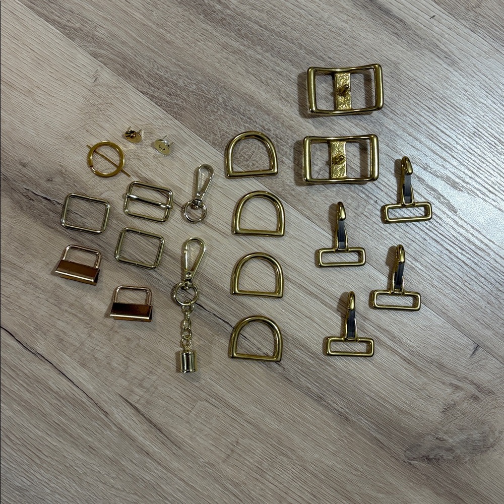 Bundle of hardware for bag making || bright gold || NEW